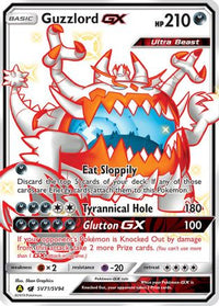 Guzzlord GX SV71  - Holofoil Hidden Fates Shiny Vault - Shiny Holo Rare