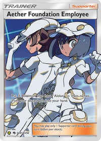 Aether Foundation Employee SV81/SV94  - Holofoil Hidden Fates Shiny Vault - Shiny Holo Rare