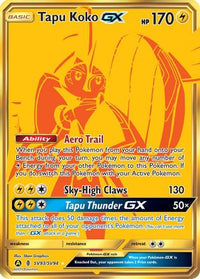 Tapu Koko GX  - Holofoil Hidden Fates Shiny Vault - Shiny Holo Rare