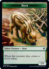 Boar Token -  (ELD-009) - Throne of Eldraine