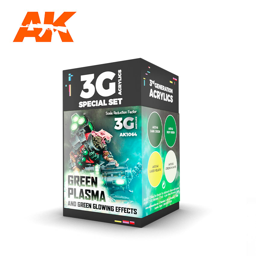 AK Interactive Wargame Color Set Green Plasma and Glowing Effects