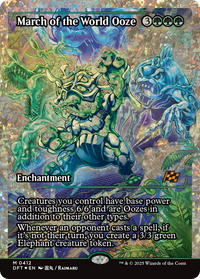 March of the World Ooze - : (Showcase, enchantment) Foil (DFT-412) - Aetherdrift