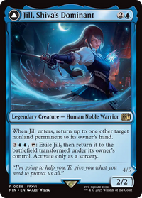 Jill, Shiva's Dominant // Shiva, Warden of Ice - : (enchantment) Foil (FIN-058) - FINAL FANTASY