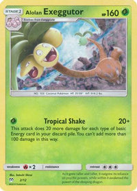 Alolan Exeggutor - 2/12/12  - Holofoil McDonalds Promos 2019 - Promo