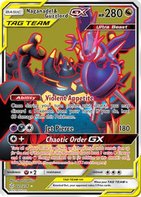Naganadel & Guzzlord GX (Full Art)  - Holofoil SM  Cosmic Eclipse - Ultra Rare