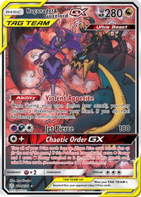 Naganadel & Guzzlord GX (Alternate Full Art)  - Holofoil SM  Cosmic Eclipse - Ultra Rare