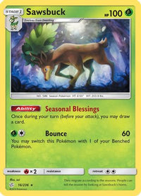 Sawsbuck  - Holofoil SM  Cosmic Eclipse - Holo Rare