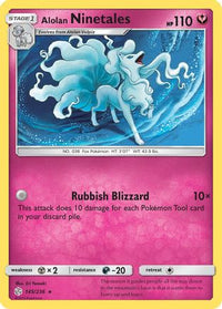 Alolan Ninetales 145  - Holofoil SM  Cosmic Eclipse - Holo Rare