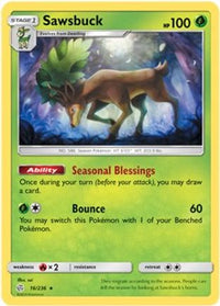 Sawsbuck - 16/236 (Prerelease Kit Exclusive)/236  Deck Exclusives - Rare