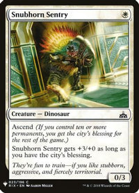 Snubhorn Sentry -  (LIST-023) - The List Reprints