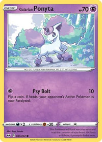 Galarian Ponyta 081  SWSH01 Sword & Shield Base Set - Common
