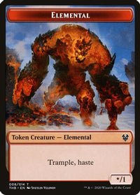 Elemental // Satyr Double-Sided Token -  Foil (THB-8 // 9) - Theros Beyond Death Tokens