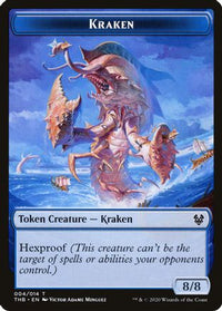 Kraken // Satyr Double-Sided Token -  Foil (THB-4 // 9) - Theros Beyond Death Tokens