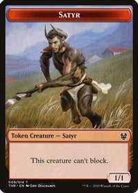 Satyr // Spider Double-Sided Token -  Foil (THB-9 // 10) - Theros Beyond Death Tokens