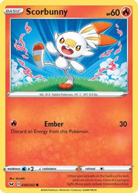 Scorbunny (030) (030) 030  SWSH01 Sword & Shield Base Set - Common