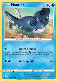 Mantine 052  SWSH01 Sword & Shield Base Set - Uncommon