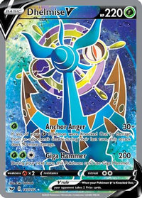 Dhelmise V (Full Art) 187  - Holofoil SWSH01 Sword & Shield Base Set - Ultra Rare