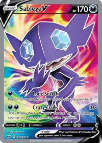 Sableye V (Full Art) 194  - Holofoil SWSH01 Sword & Shield Base Set - Ultra Rare