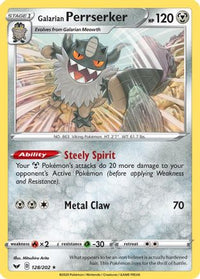 Galarian Perrserker 128  - Holofoil SWSH01 Sword & Shield Base Set - Holo Rare