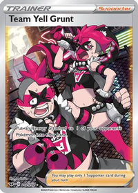 Team Yell Grunt (Full Art) 202  - Holofoil SWSH01 Sword & Shield Base Set - Ultra Rare