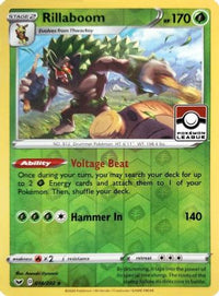 Rillaboom (Pokemon League) 014/202  - Reverse Holofoil League & Championship Cards - Promo