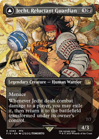 Jecht, Reluctant Guardian // Braska's Final Aeon - : (enchantment) (Borderless) Foil (FIN-363) - FINAL FANTASY