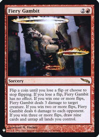 Fiery Gambit -  Foil (LIST-090) - The List Reprints