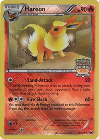 Flareon - 12/108 (Regional Championships) [Staff]/108  - Reverse Holofoil League & Championship Cards - Promo