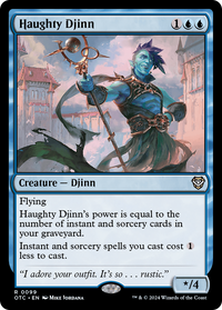 Haughty Djinn -  Foil (OTC-099) - Outlaws of Thunder Junction Commander