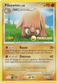 Piloswine - 46/100 (Prerelease) [Staff]/100  Nintendo Promos - Promo