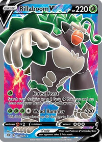 Rillaboom V (Full Art) 175  - Holofoil SWSH02 Rebel Clash - Ultra Rare