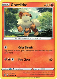 Growlithe 027  SWSH02 Rebel Clash - Common