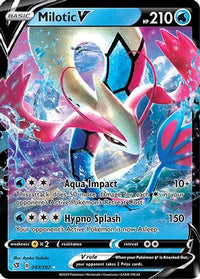 Milotic V 043  - Holofoil SWSH02 Rebel Clash - Ultra Rare