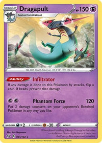 Dragapult 091  - Holofoil SWSH02 Rebel Clash - Holo Rare