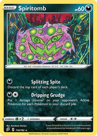 Spiritomb 116  SWSH02 Rebel Clash - Rare