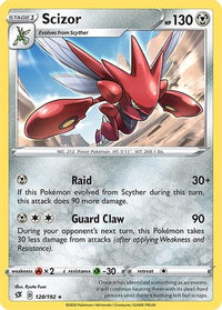 Scizor 128  SWSH02 Rebel Clash - Rare