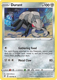 Durant 132  SWSH02 Rebel Clash - Uncommon