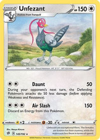 Unfezant/192  SWSH02 Rebel Clash - Rare