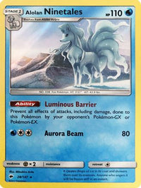 Alolan Ninetales (Water Web Holo) 028/147  - Holofoil Miscellaneous Cards & Products - Holo Rare
