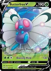 Butterfree V 001  - Holofoil SWSH03 Darkness Ablaze - Ultra Rare