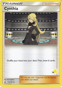 Cynthia - 119/156 (#50 Pikachu Stamped)/156  Battle Academy - Promo
