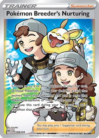 Pokemon Breeder's Nurturing (Full Art) 188  - Holofoil SWSH03 Darkness Ablaze - Ultra Rare