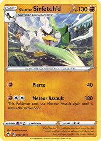 Galarian Sirfetch'd 098  SWSH03 Darkness Ablaze - Rare