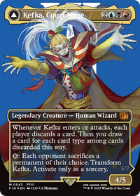 Kefka, Court Mage (Borderless) (Surge Foil) (0543) -  (Borderless) Foil (FIN-543) - FINAL FANTASY