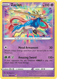 Zacian 082  - Holofoil SWSH04 Vivid Voltage - Amazing Rare