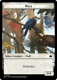 Wall -  Foil (BLB-004) - Bloomburrow Tokens