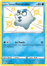 Galarian Darumaka SV023  - Holofoil Shining Fates Shiny Vault - Shiny Holo Rare