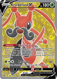 Kricketune V (Full Art) 142  - Holofoil SWSH05 Battle Styles - Ultra Rare