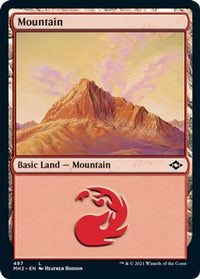 Mountain (487) (Foil Etched) -  Foil (MH2-487) - Modern Horizons 2