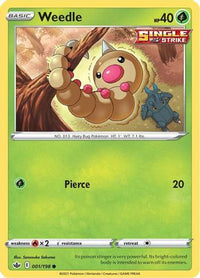 Weedle 001  SWSH06 Chilling Reign - Common